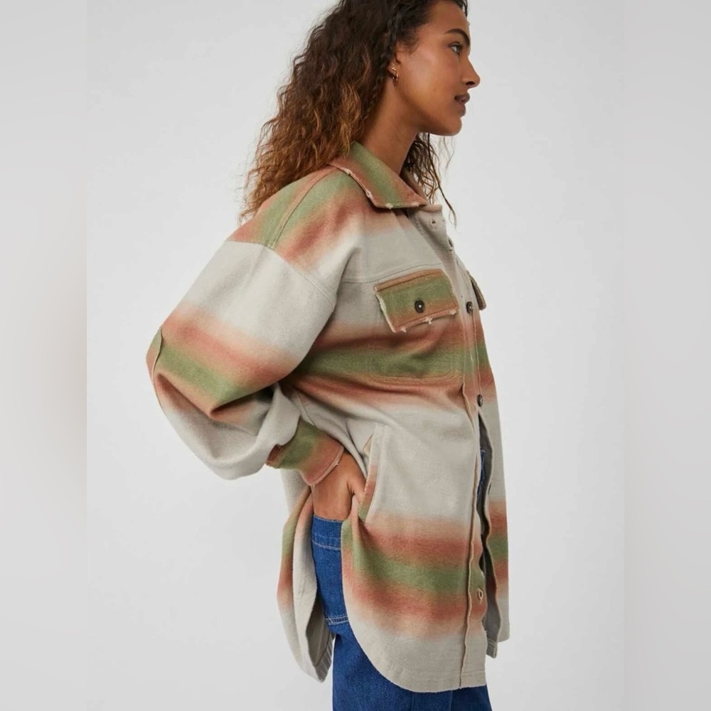 Free People Printed Ruby Jacket in Marzipan Combo Size XS - Picture 2 of 6